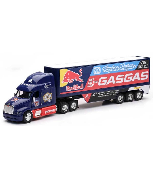 New Ray 1:32 GasGas Racing Truck – Troy Lee Designs – Red Bull – Peterbilt – Long Haul Trucker