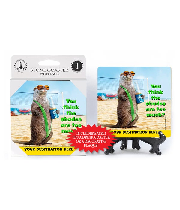Otter Mankini-You Think the shades are too much?-1 pack stone coaster