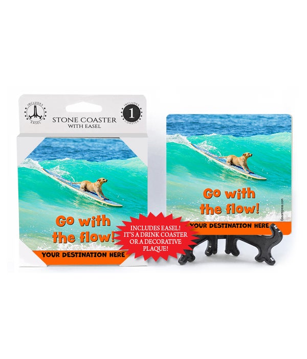 Surfing Lab - Go with the flow! 1PK Coaster