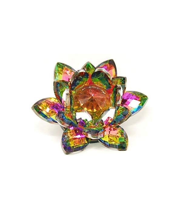 30MM Multi Color Crystal Lotus