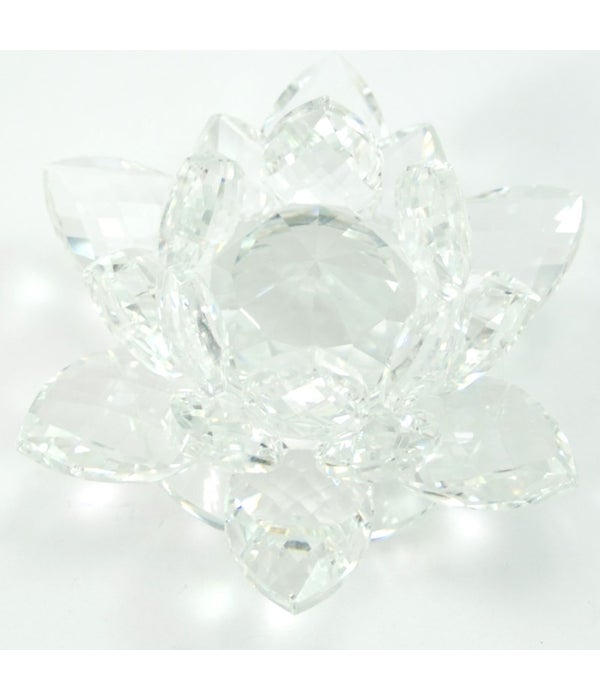 30MM Crystal Lotus- Clear Center-3.5"