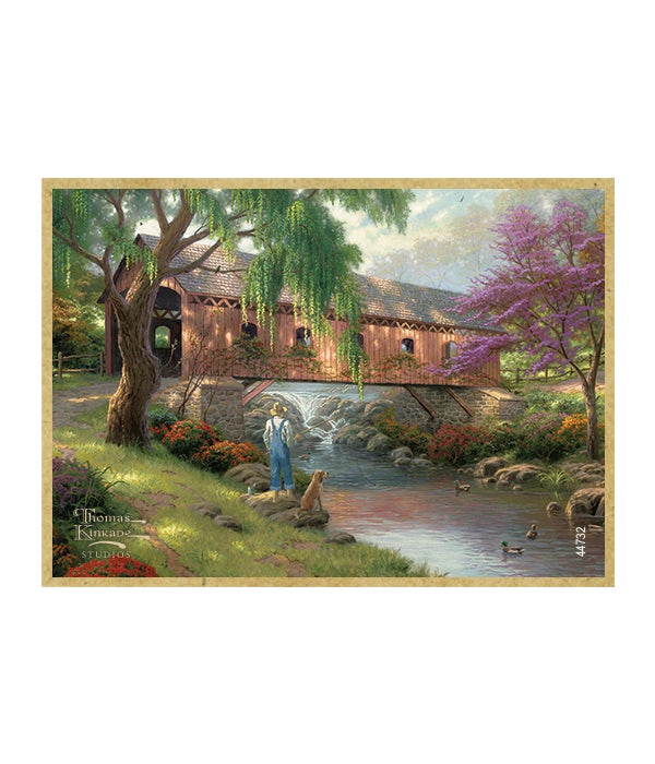 The Old Fishin' Hole 2.5 x 3.5 wooden magnet