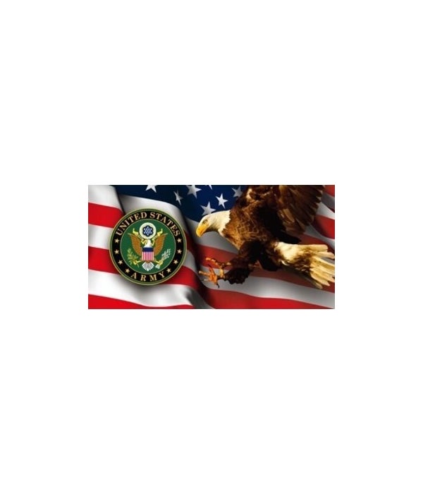 U. S. ARMY LICENSE PLATE-LICENSED SEAL W/US FLAG & EAGLE