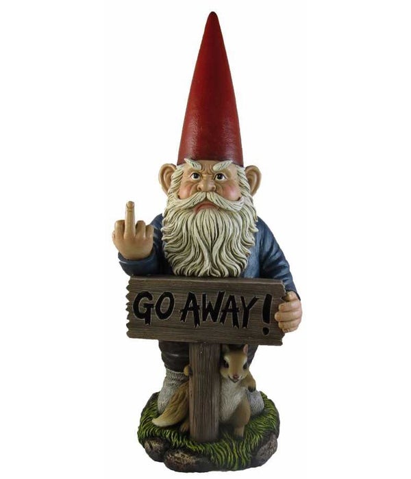 Gnome -"Go Away" - 18"