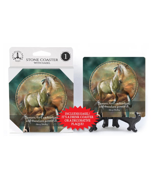 Horse-Beware; for I am fearless, and therefore powerful.-1 pack stone coaster
