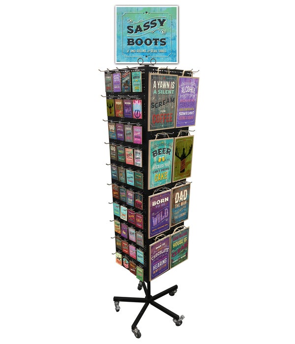Sassy Boots 7x10.5 Sign & Magnet Display 216PC