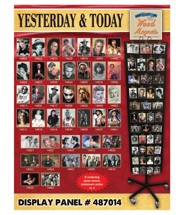 Yesterday & Today Wood Magnet Display Panel 40 Asst / 120PC