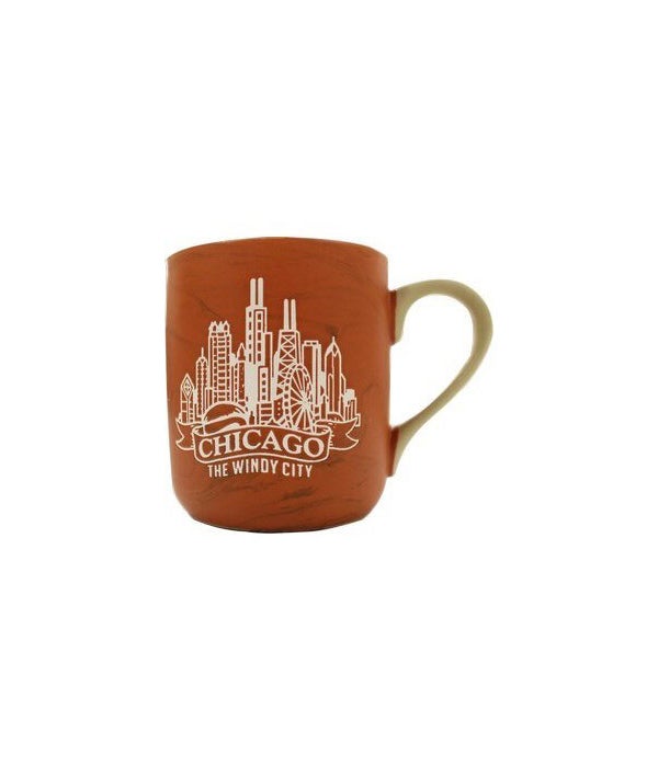 Chicago Orange swirl mug