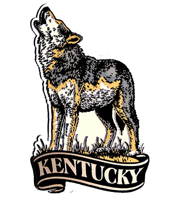 Kentucky Wolf banner magnet