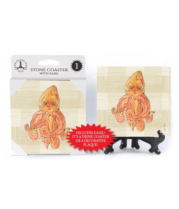 Octopus-1 pack stone coaster