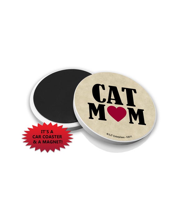 Cat Mom Bulk Car Coaster