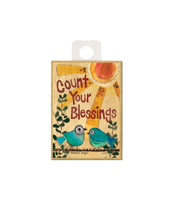 Count your blessings-Wooden Magnet