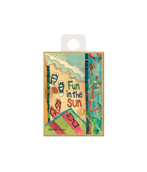 Fun in the sun-Wooden Magnet