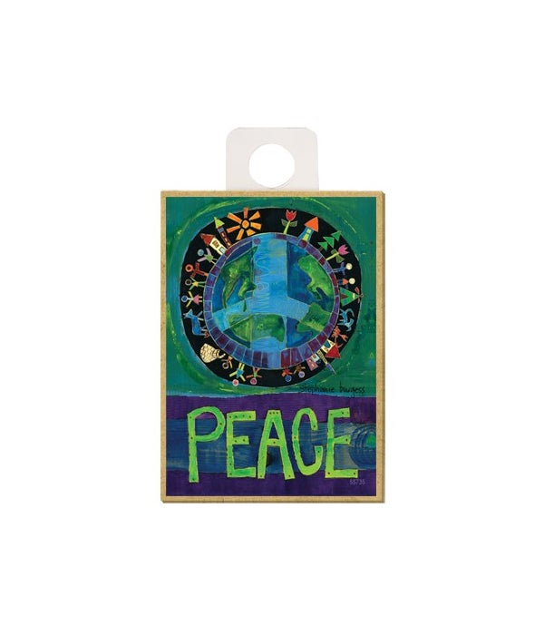 Peace-Wooden Magnet
