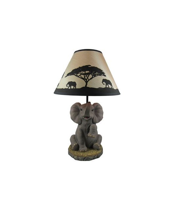 Kenya's Glow (Elephant Lamp 19.5")