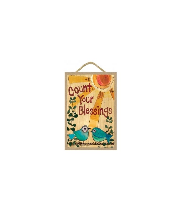Count your blessings 7 x 10.5 sign
