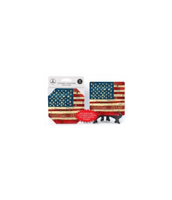 American flag-United we stand-1 pack stone coaster