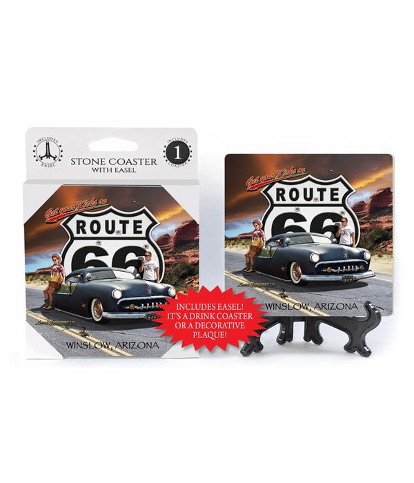 Get your kicks on Route 66-1 pack stone coaster