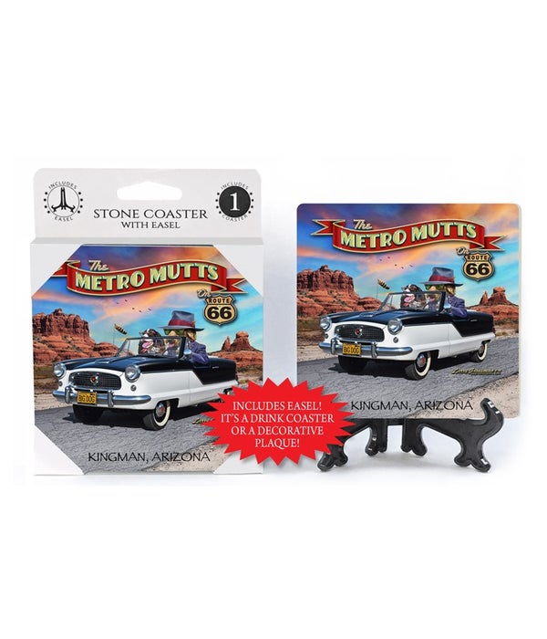 The Metro Mutts on route 66-1 pack stone coaster