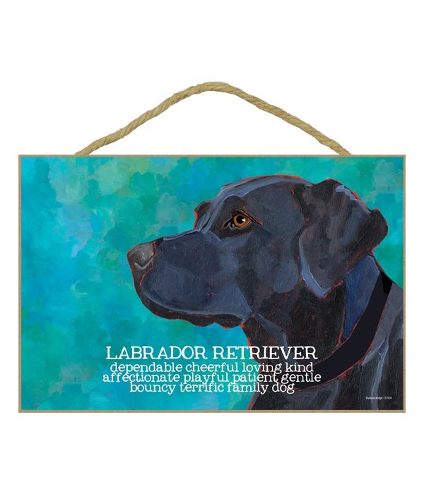 Black Labrador Retriever 7x10 Ursula Dod