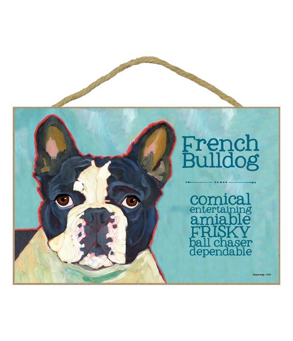 French Bulldog (black and white) 7x10 Ur