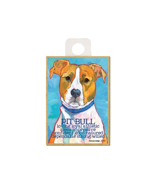 Pitbull (red and white) Magnet