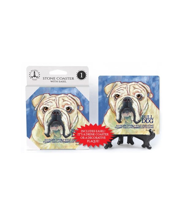 Bulldog-1 Pack Stone Coaster