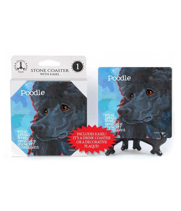 Poodle-1 Pack Stone Coaster