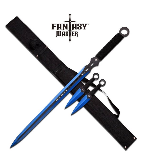 FANTASY SWORD 28" AND 2ea 6" OVERALL 3pc set