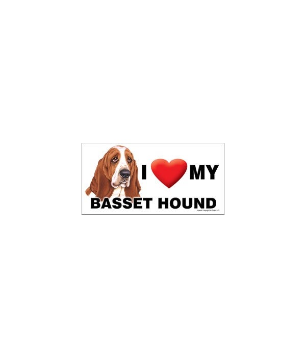 I (heart) my Basset Hound 4x8 Car Magnet