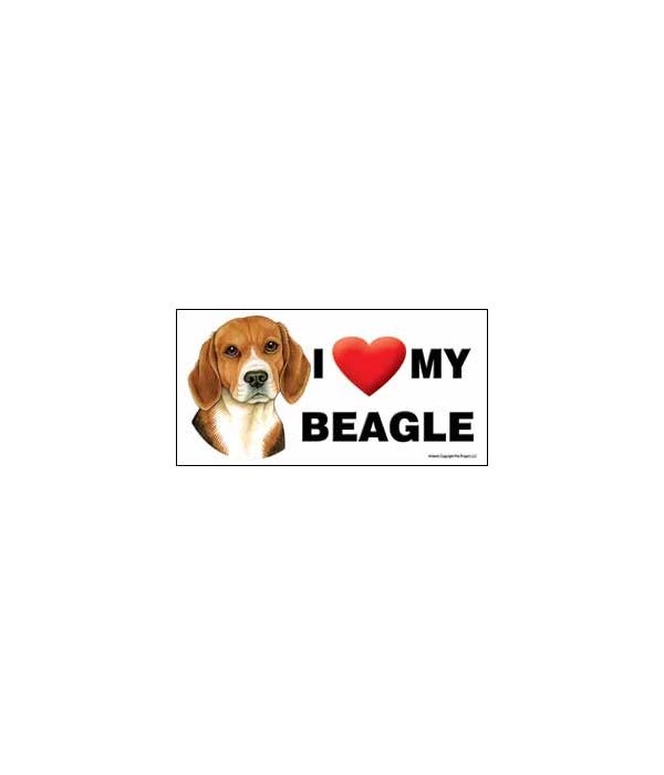 I (heart) my Beagle 4x8 Car Magnet