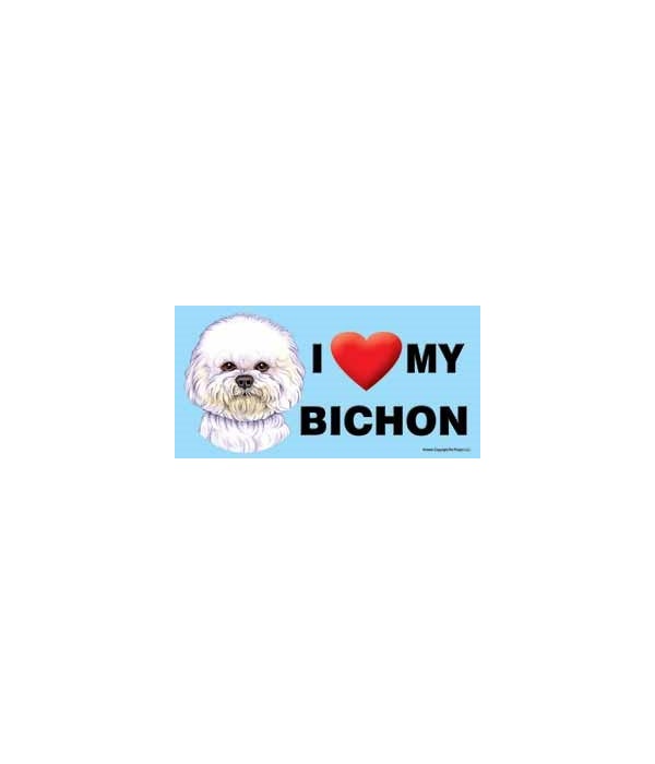 I (heart) my Bichon 4x8 Car Magnet