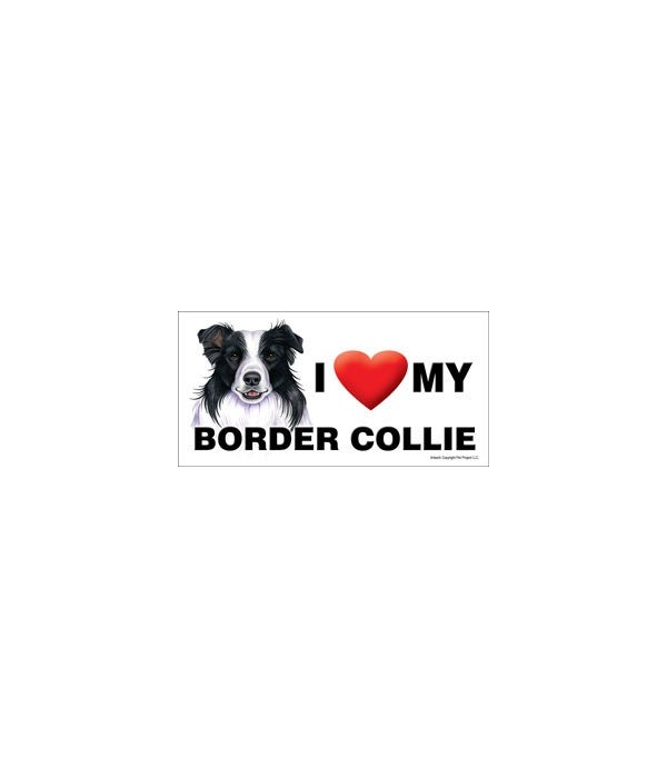 I (heart) my Border Collie 4x8 Car Magne