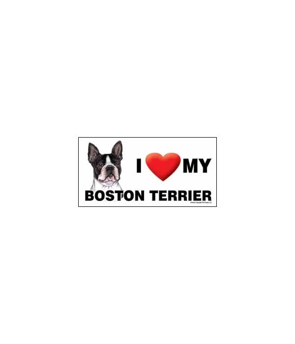 I (heart) my Boston Terrier 4x8 Car Magn