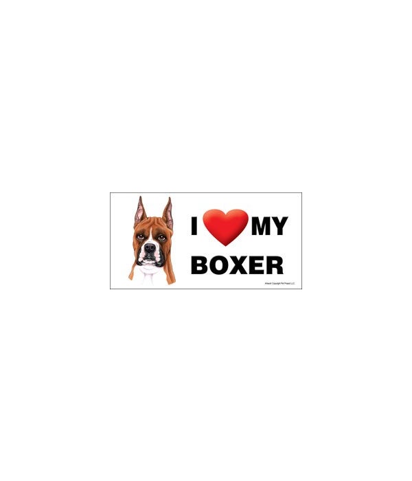 I (heart) my Boxer 4x8 Car Magnet