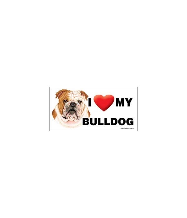 I (heart) my Bulldog 4x8 Car Magnet