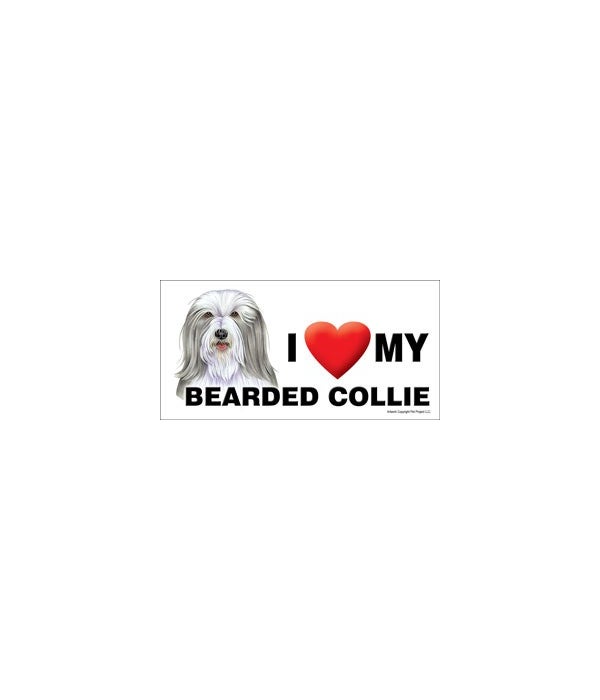 I (heart) my Bearded Collie 4x8 Car Magn