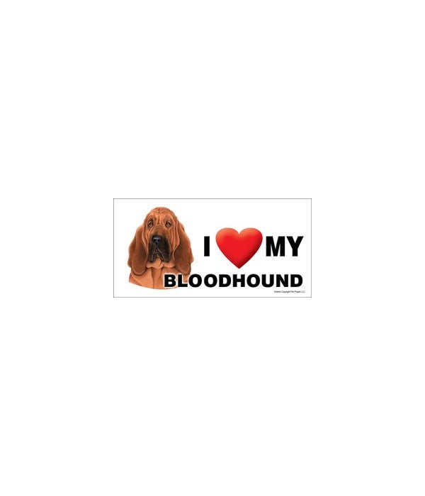 I (heart) my Bloodhound 4x8 Car Magnet