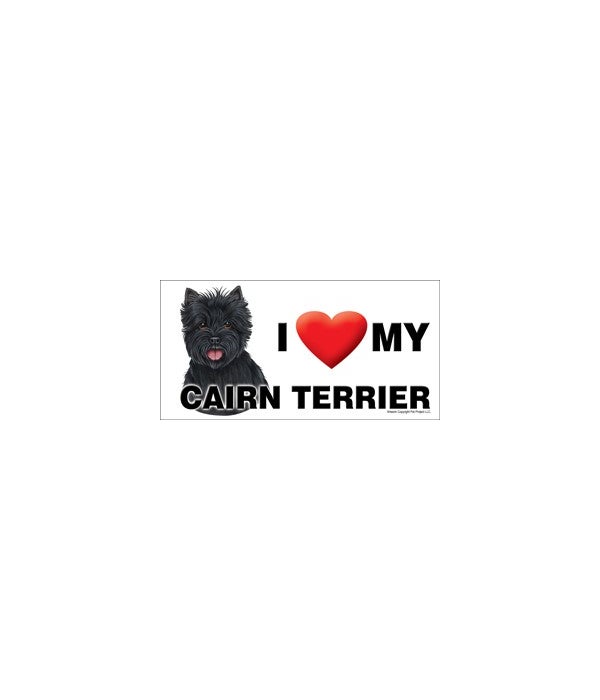 I (heart) my Cairn Terrier (black) 4x8 C