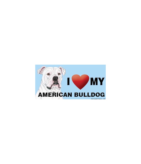 I (heart) my American Bulldog 4x8 Car Ma