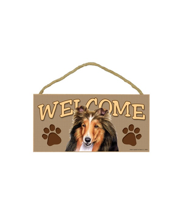Welcome Sheltie 5x10 Sign