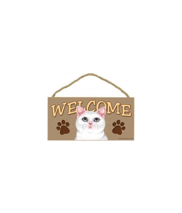 Welcome White Cat 5x10