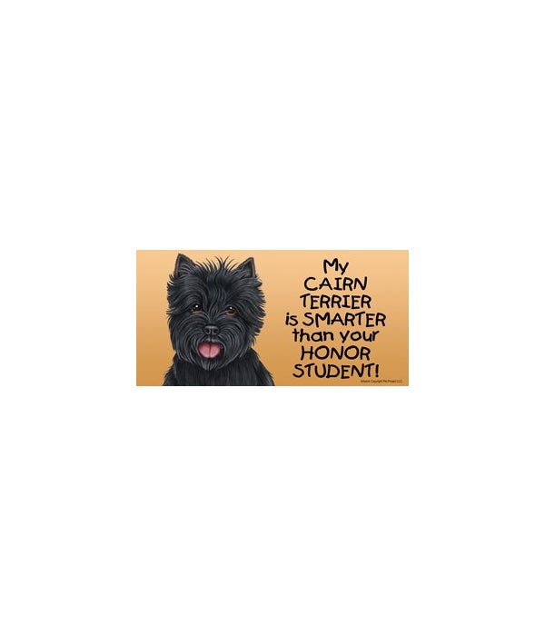 My Cairn Terrier (black) is smarter than