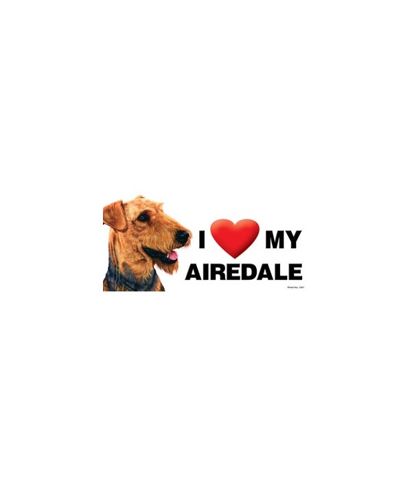 I (heart) my Airedale 4x8 Car Magnet