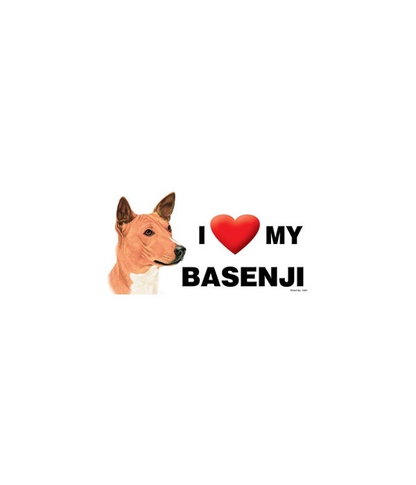 I (heart) my Basenji 4x8 Car Magnet