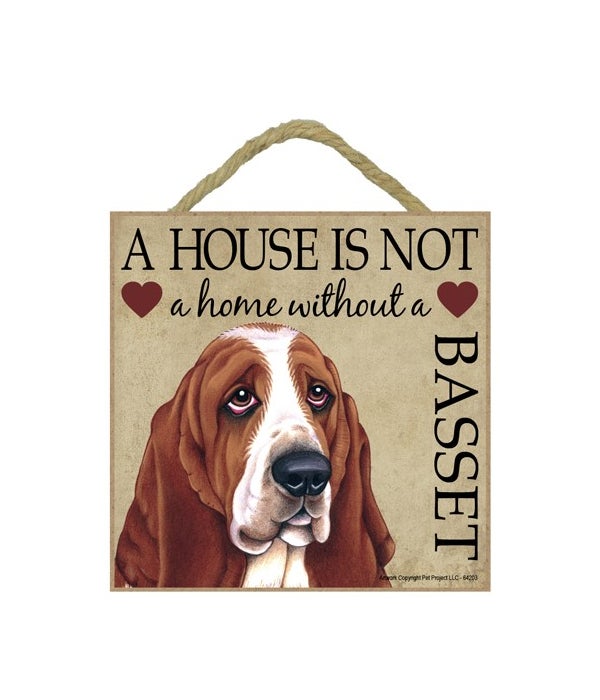 Basset House 5x5 Plaque