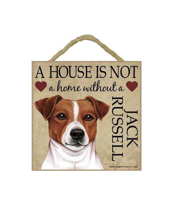 Jack Russell House 5x5 Plaque