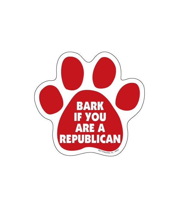 Bark if you are a Republican (red) Paw M