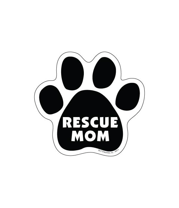 Rescue Mom Paw magnet