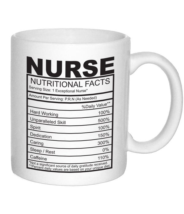 Nurse Nutritional Facts Mug 11oz (36MIN)